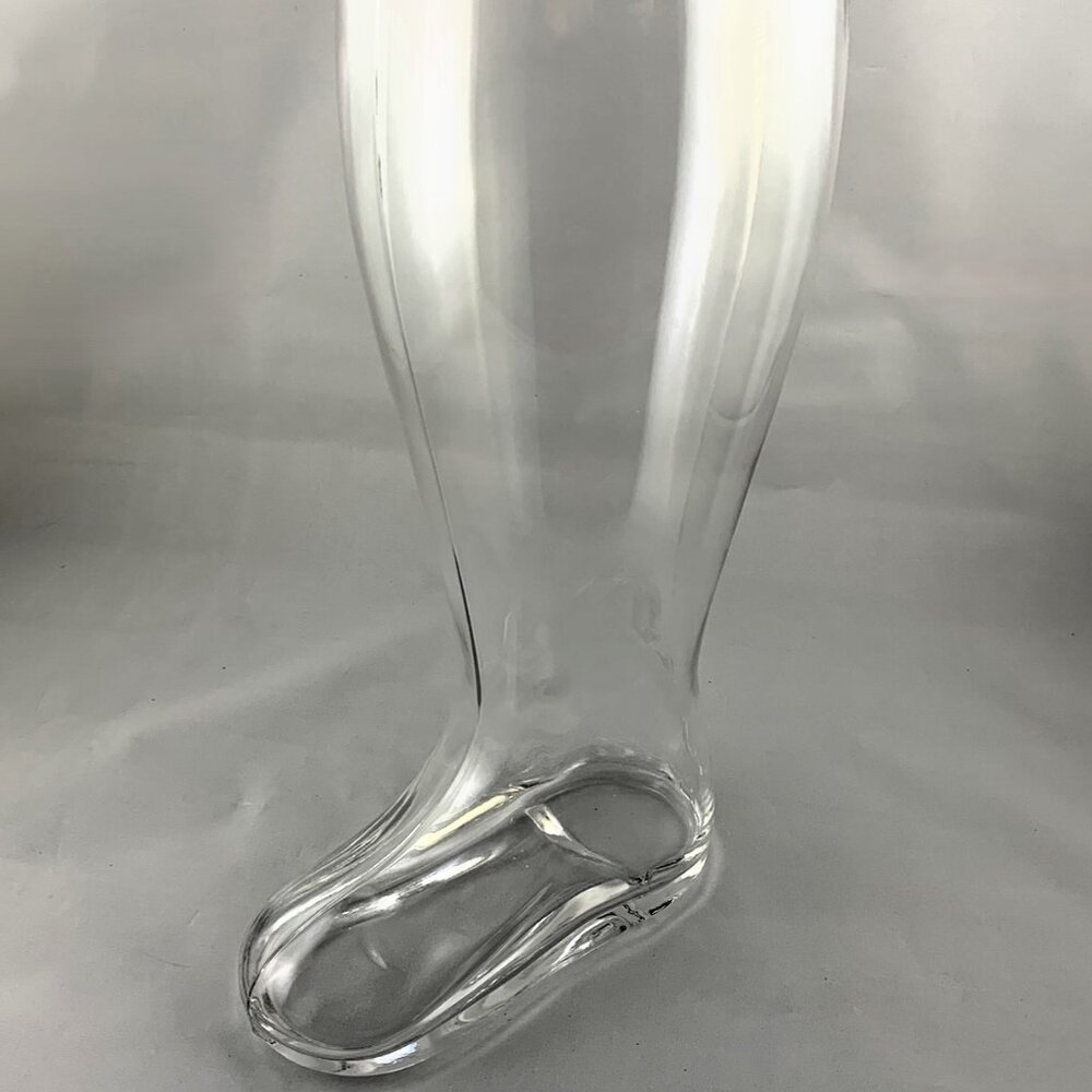 Giant Glass Boot for Beer and other beverages, 13" tall, 2 Liter (67 oz)